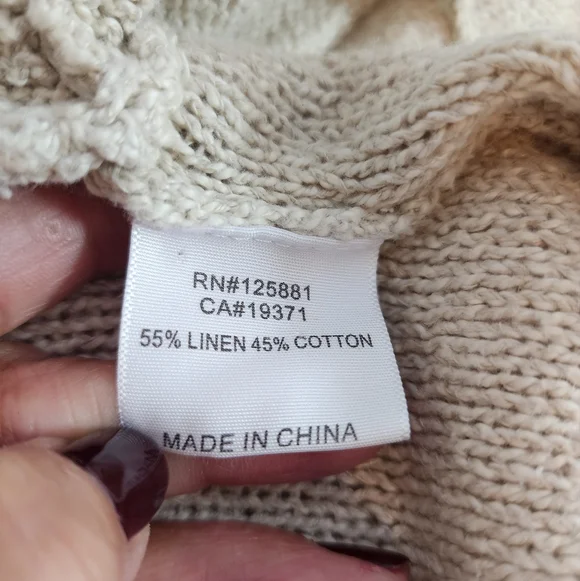 BROCHU WALKER CARDIGAN LINEN OPEN SWEATER SIZE SMALL - Picture 4 of 15